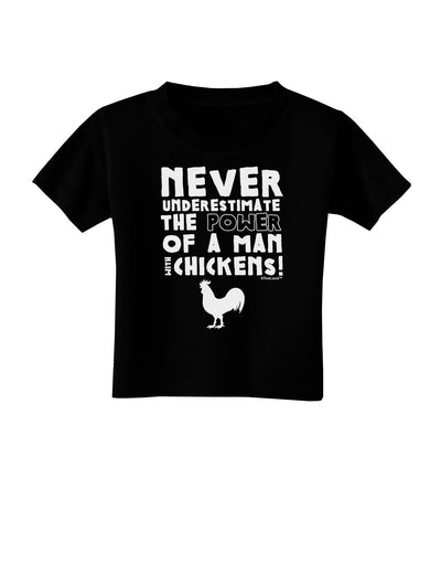 A Man With Chickens Toddler T-Shirt Dark-Toddler T-Shirt-TooLoud-Black-2T-Davson Sales