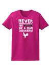 A Man With Chickens Womens Dark T-Shirt-TooLoud-Hot-Pink-Small-Davson Sales