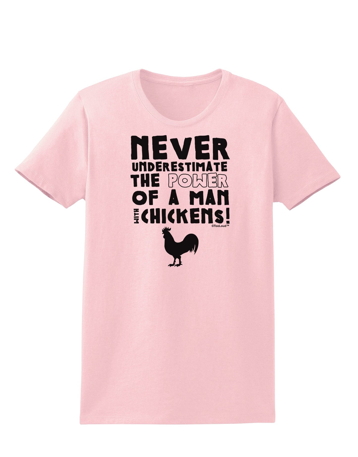 A Man With Chickens Womens T-Shirt-Womens T-Shirt-TooLoud-PalePink-X-Small-Davson Sales