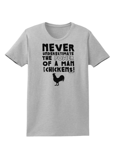 A Man With Chickens Womens T-Shirt-Womens T-Shirt-TooLoud-AshGray-X-Small-Davson Sales