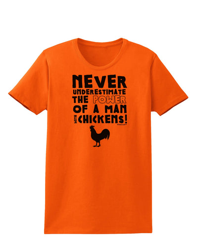 A Man With Chickens Womens T-Shirt-Womens T-Shirt-TooLoud-Orange-X-Small-Davson Sales