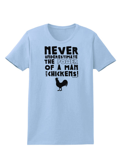 A Man With Chickens Womens T-Shirt-Womens T-Shirt-TooLoud-Light-Blue-X-Small-Davson Sales