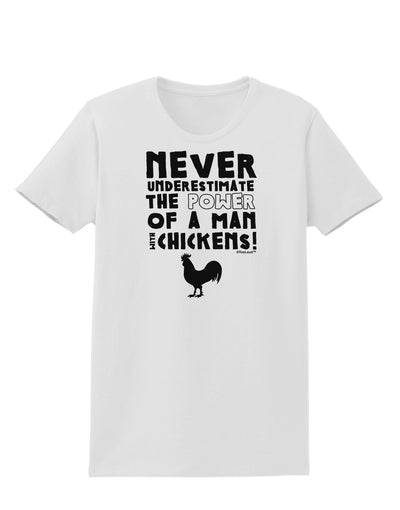 A Man With Chickens Womens T-Shirt-Womens T-Shirt-TooLoud-White-X-Small-Davson Sales