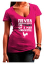 A Man With Chickens Womens V-Neck Dark T-Shirt-Womens V-Neck T-Shirts-TooLoud-Hot-Pink-Juniors Fitted Small-Davson Sales