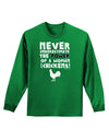 A Woman With Chickens Adult Long Sleeve Dark T-Shirt-TooLoud-Kelly-Green-Small-Davson Sales