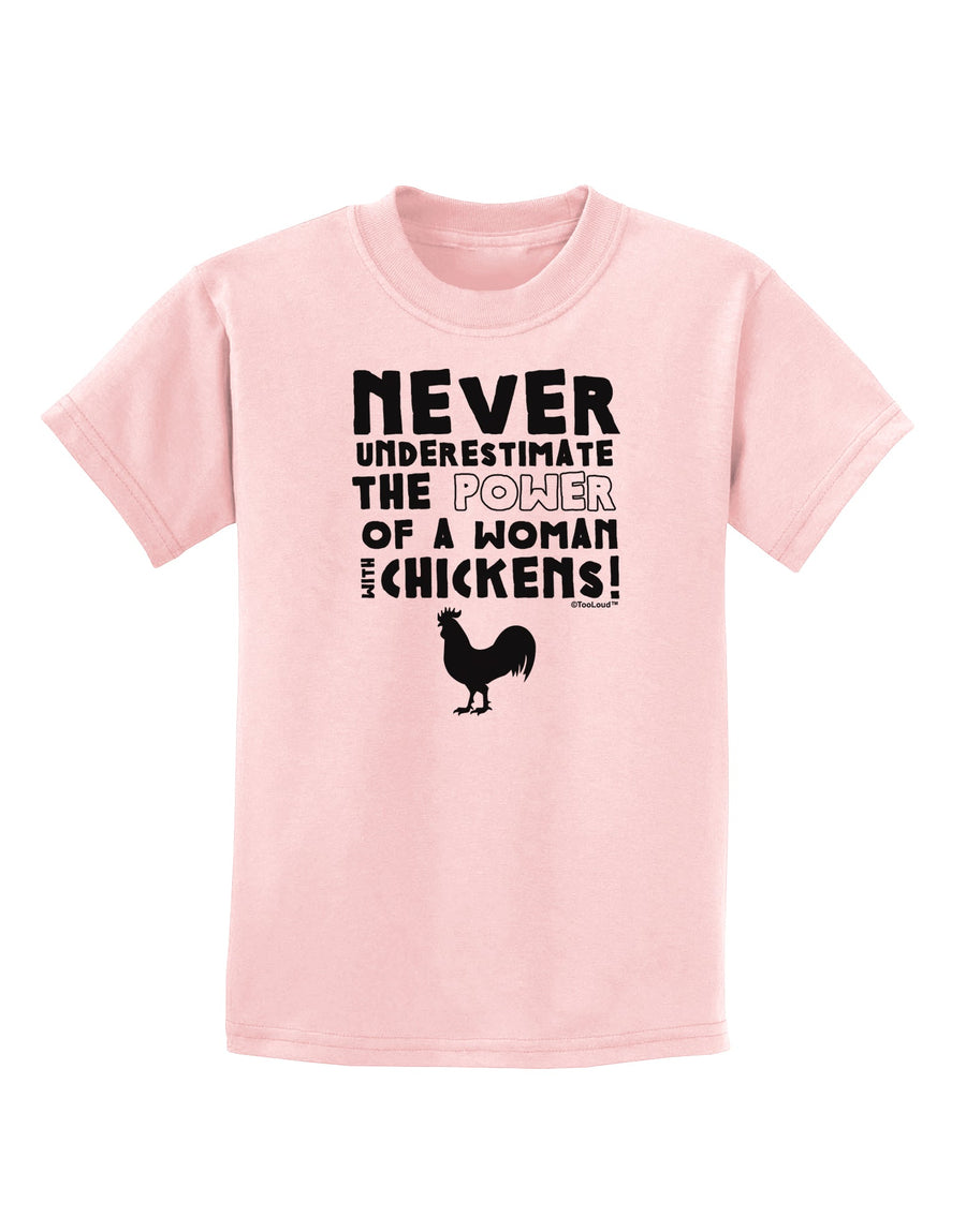 A Woman With Chickens Childrens T-Shirt