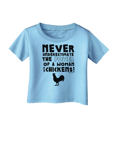 A Woman With Chickens Infant T-Shirt-Infant T-Shirt-TooLoud-Aquatic-Blue-06-Months-Davson Sales