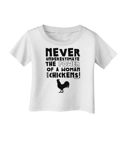 A Woman With Chickens Infant T-Shirt-Infant T-Shirt-TooLoud-White-06-Months-Davson Sales