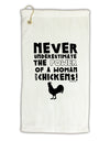 A Woman With Chickens Micro Terry Gromet Golf Towel 16 x 25 inch by TooLoud-Golf Towel-TooLoud-White-Davson Sales