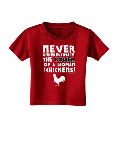 A Woman With Chickens Toddler T-Shirt Dark-Toddler T-Shirt-TooLoud-Red-2T-Davson Sales