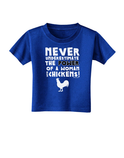 A Woman With Chickens Toddler T-Shirt Dark-Toddler T-Shirt-TooLoud-Royal-Blue-2T-Davson Sales