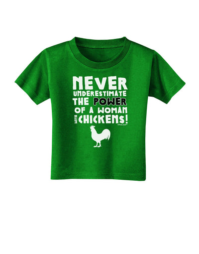 A Woman With Chickens Toddler T-Shirt Dark-Toddler T-Shirt-TooLoud-Clover-Green-2T-Davson Sales