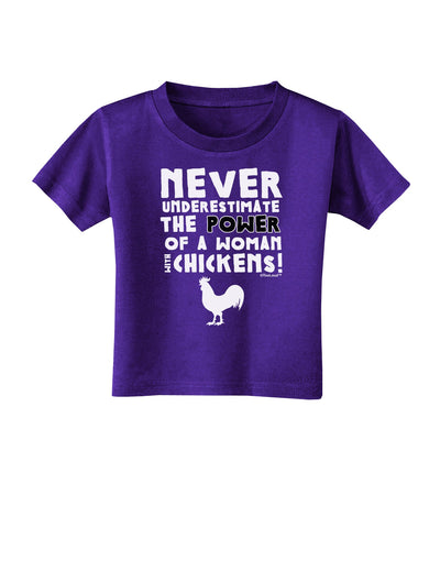 A Woman With Chickens Toddler T-Shirt Dark-Toddler T-Shirt-TooLoud-Purple-2T-Davson Sales