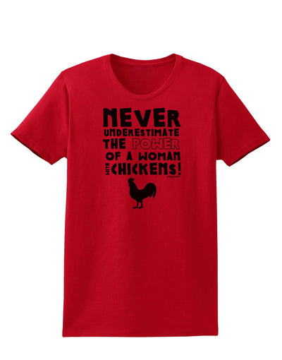 A Woman With Chickens Womens T-Shirt-Womens T-Shirt-TooLoud-Red-X-Small-Davson Sales