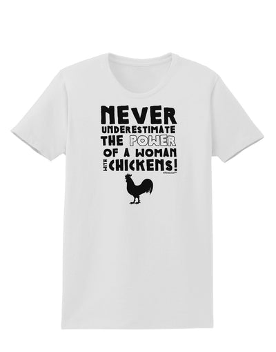 A Woman With Chickens Womens T-Shirt-Womens T-Shirt-TooLoud-White-X-Small-Davson Sales