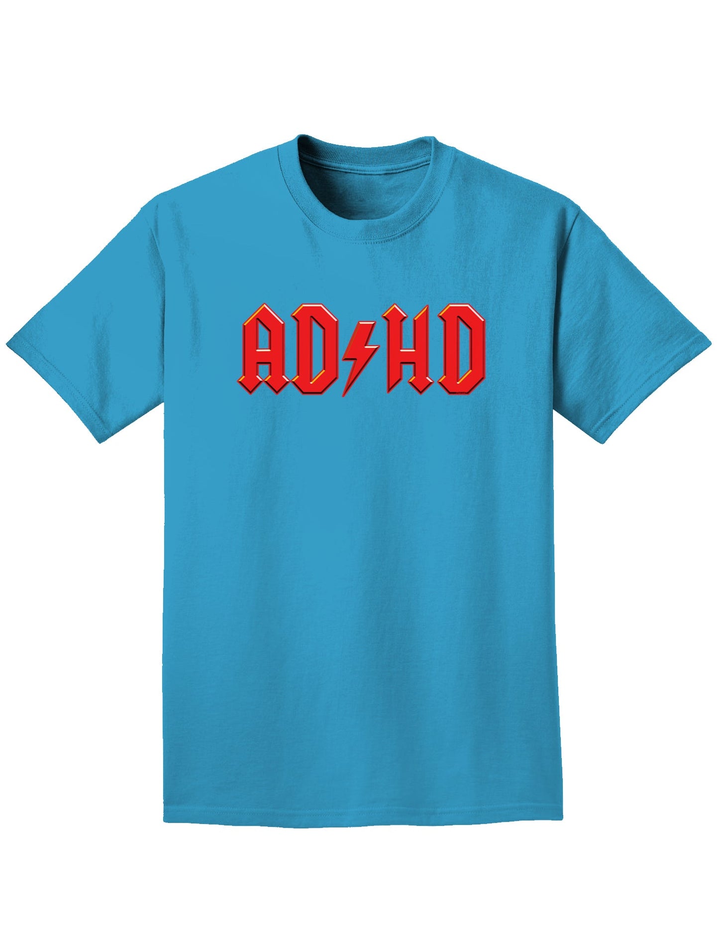 ADHD Lightning Bolt Rockstar Adult Dark T-Shirt-Mens T-Shirt-TooLoud-Turquoise-Small-Davson Sales
