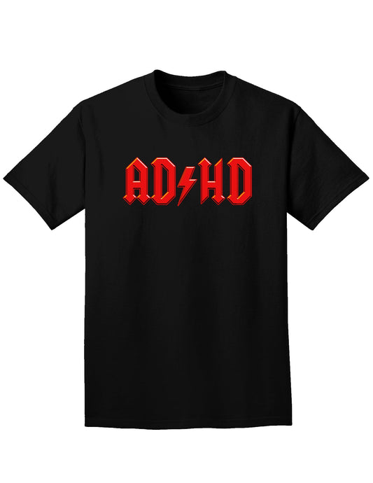 ADHD Lightning Bolt Rockstar Adult Dark T-Shirt-Mens T-Shirt-TooLoud-Black-Small-Davson Sales
