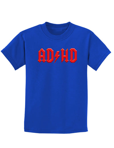 ADHD Lightning Bolt Rockstar Childrens Dark T-Shirt-Childrens T-Shirt-TooLoud-Royal-Blue-X-Small-Davson Sales