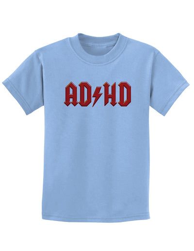 ADHD Lightning Bolt Rockstar Childrens T-Shirt-Childrens T-Shirt-TooLoud-Light-Blue-X-Small-Davson Sales