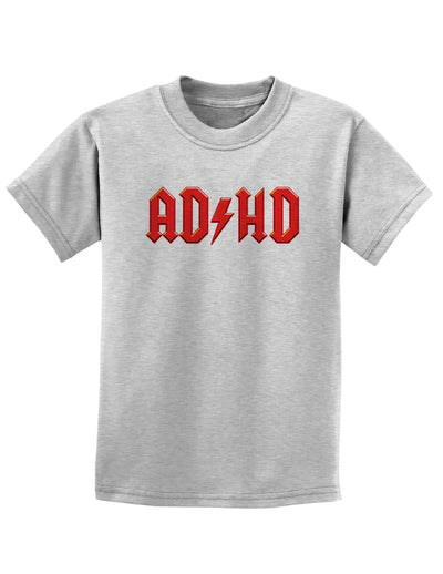 ADHD Lightning Bolt Rockstar Childrens T-Shirt-Childrens T-Shirt-TooLoud-AshGray-X-Small-Davson Sales