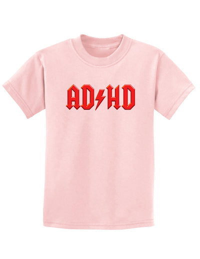 ADHD Lightning Bolt Rockstar Childrens T-Shirt-Childrens T-Shirt-TooLoud-PalePink-X-Small-Davson Sales