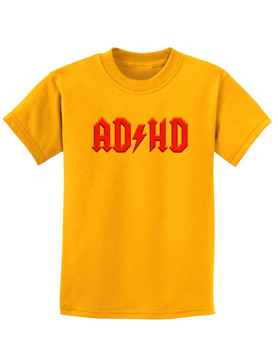 ADHD Lightning Bolt Rockstar Childrens T-Shirt-Childrens T-Shirt-TooLoud-Gold-X-Small-Davson Sales