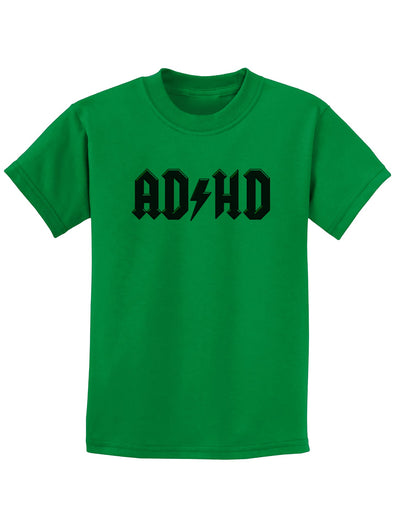 ADHD Lightning Bolt Rockstar Childrens T-Shirt-Childrens T-Shirt-TooLoud-Kelly-Green-X-Small-Davson Sales