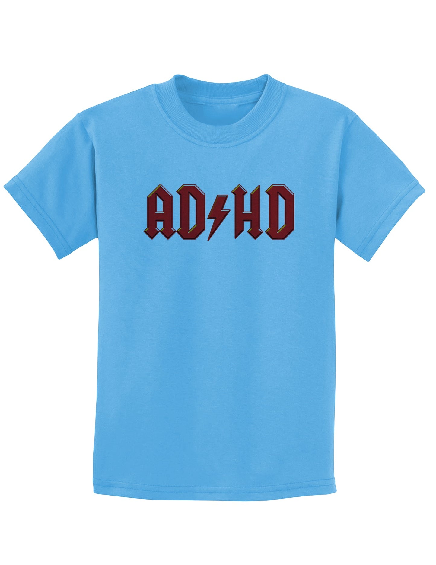 ADHD Lightning Bolt Rockstar Childrens T-Shirt-Childrens T-Shirt-TooLoud-Aquatic-Blue-X-Small-Davson Sales
