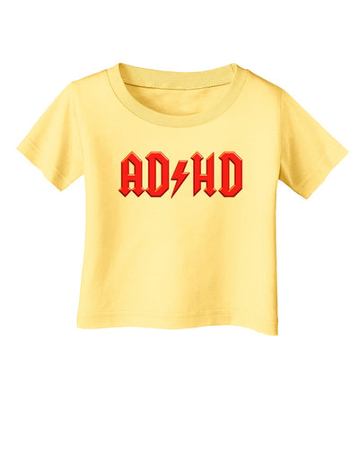 ADHD Lightning Bolt Rockstar Infant T-Shirt-Infant T-Shirt-TooLoud-Daffodil-Yellow-06-Months-Davson Sales