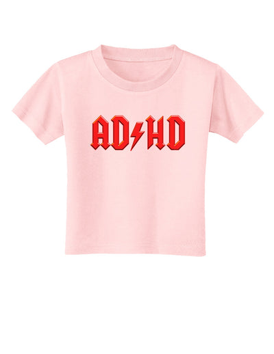 ADHD Lightning Bolt Rockstar Toddler T-Shirt-Toddler T-Shirt-TooLoud-Light-Pink-2T-Davson Sales