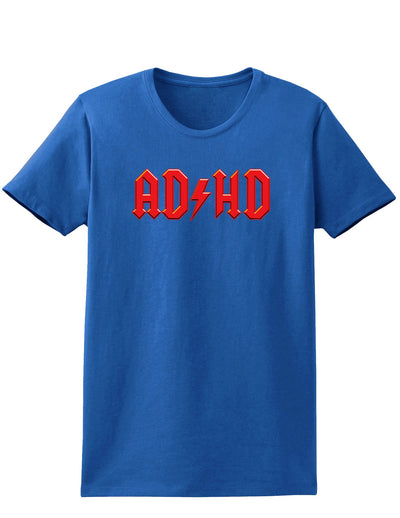 ADHD Lightning Bolt Rockstar Womens Dark T-Shirt-TooLoud-Royal-Blue-X-Small-Davson Sales