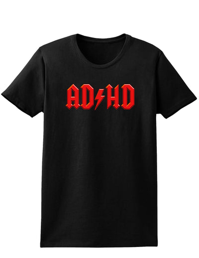 ADHD Lightning Bolt Rockstar Womens Dark T-Shirt-TooLoud-Black-X-Small-Davson Sales