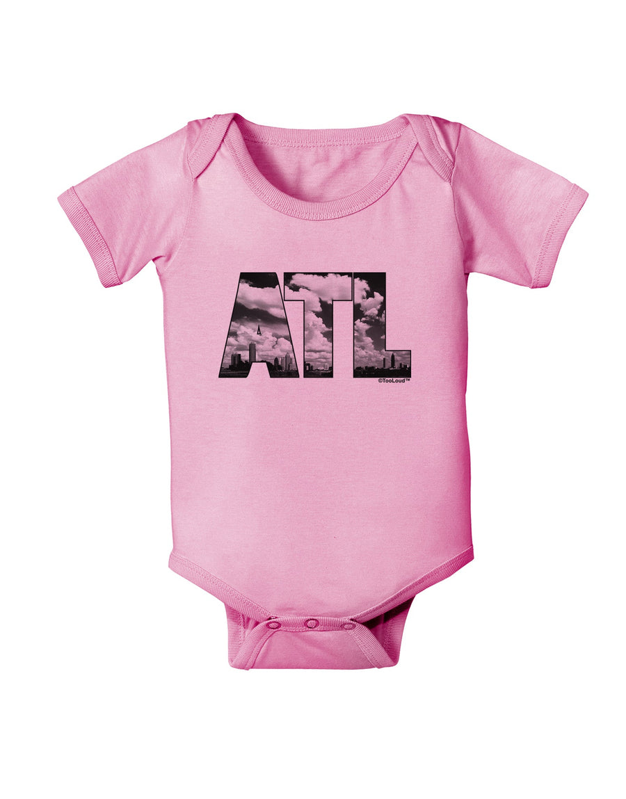 ATL Atlanta Text Baby Romper Bodysuit by TooLoud-Baby Romper-TooLoud-White-06-Months-Davson Sales