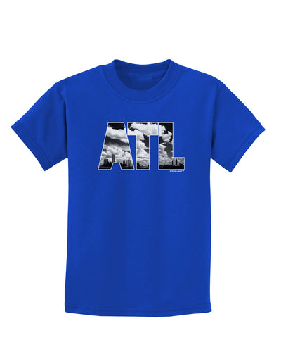 ATL Atlanta Text Childrens Dark T-Shirt by TooLoud-Childrens T-Shirt-TooLoud-Royal-Blue-X-Small-Davson Sales