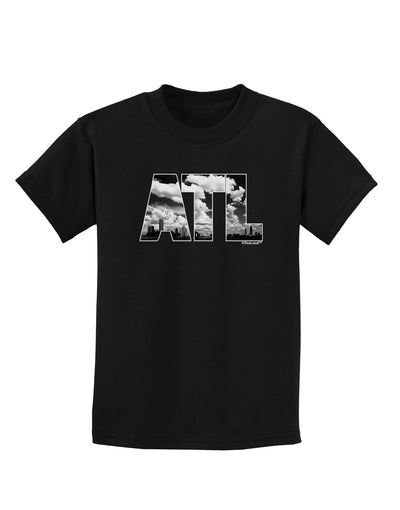 ATL Atlanta Text Childrens Dark T-Shirt by TooLoud-Childrens T-Shirt-TooLoud-Black-X-Small-Davson Sales