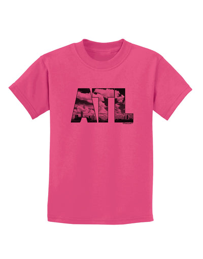 ATL Atlanta Text Childrens T-Shirt by TooLoud-Childrens T-Shirt-TooLoud-Sangria-X-Small-Davson Sales