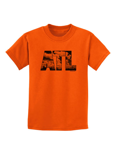 ATL Atlanta Text Childrens T-Shirt by TooLoud-Childrens T-Shirt-TooLoud-Orange-X-Small-Davson Sales