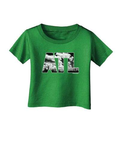 ATL Atlanta Text Infant T-Shirt Dark by TooLoud-Infant T-Shirt-TooLoud-Clover-Green-06-Months-Davson Sales