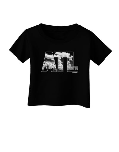 ATL Atlanta Text Infant T-Shirt Dark by TooLoud-Infant T-Shirt-TooLoud-Black-06-Months-Davson Sales