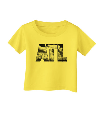 ATL Atlanta Text Infant T-Shirt by TooLoud-Infant T-Shirt-TooLoud-Yellow-06-Months-Davson Sales