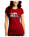 ATL Atlanta Text Juniors Crew Dark T-Shirt by TooLoud-T-Shirts Juniors Tops-TooLoud-Red-Juniors Fitted Small-Davson Sales