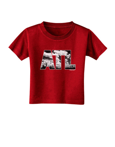 ATL Atlanta Text Toddler T-Shirt Dark by TooLoud-Toddler T-Shirt-TooLoud-Red-2T-Davson Sales