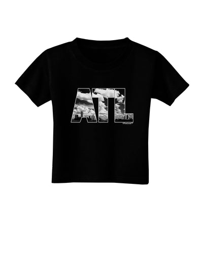 ATL Atlanta Text Toddler T-Shirt Dark by TooLoud-Toddler T-Shirt-TooLoud-Black-2T-Davson Sales