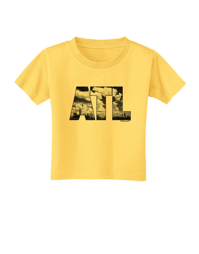 ATL Atlanta Text Toddler T-Shirt by TooLoud-Toddler T-Shirt-TooLoud-Yellow-2T-Davson Sales