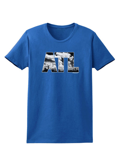 ATL Atlanta Text Womens Dark T-Shirt by TooLoud-Womens T-Shirt-TooLoud-Royal-Blue-X-Small-Davson Sales