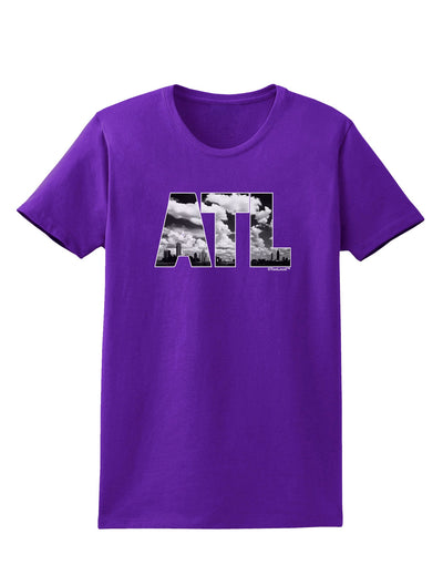 ATL Atlanta Text Womens Dark T-Shirt by TooLoud-Womens T-Shirt-TooLoud-Purple-X-Small-Davson Sales