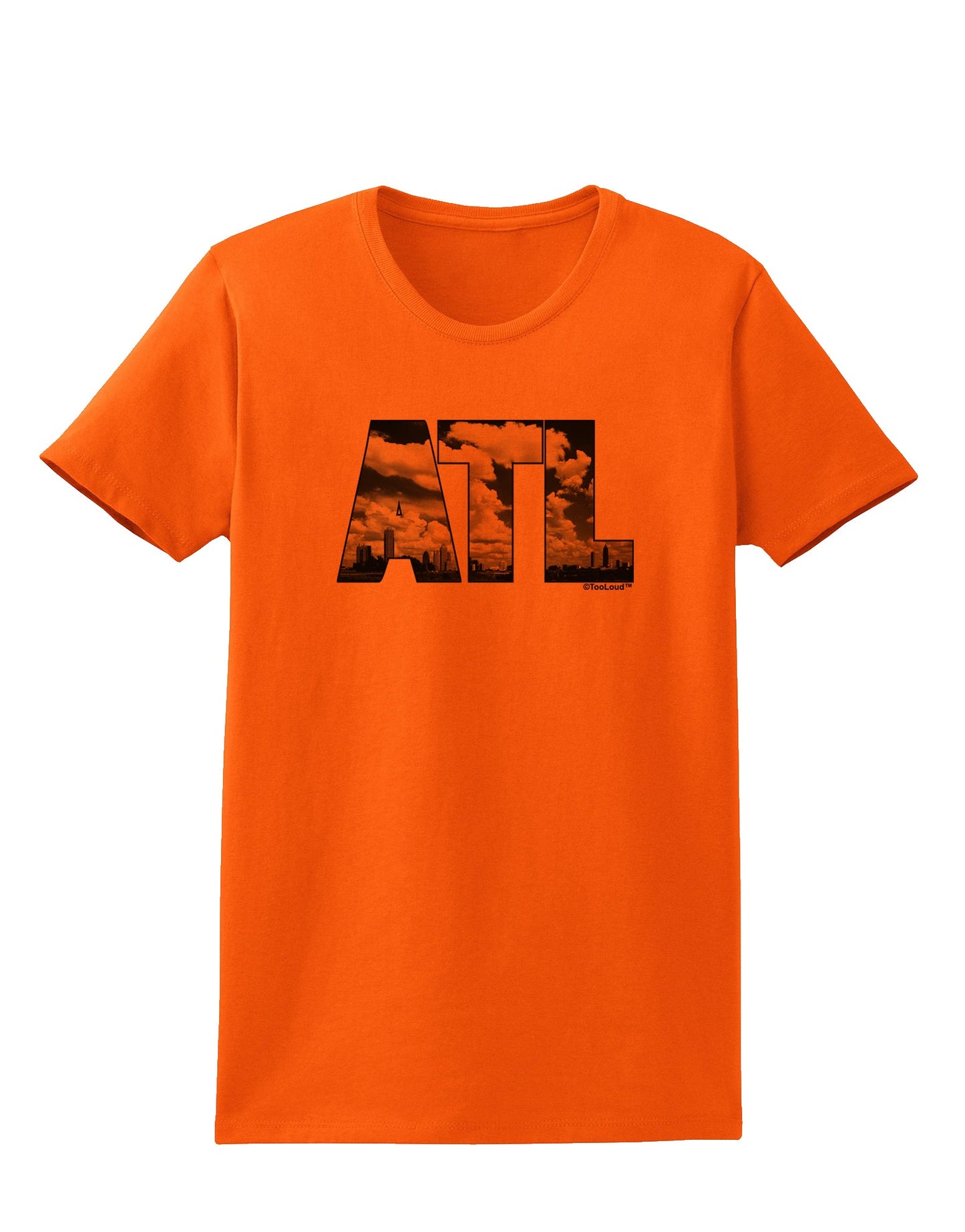 ATL Atlanta Text Womens T-Shirt by TooLoud-Womens T-Shirt-TooLoud-Orange-X-Small-Davson Sales