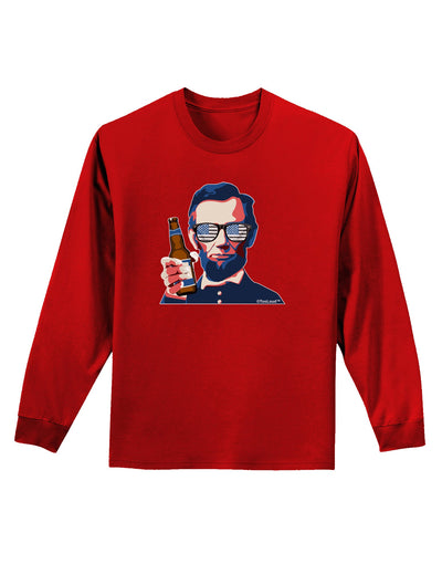 Abraham Drinkoln Adult Long Sleeve Dark T-Shirt-TooLoud-Red-Small-Davson Sales