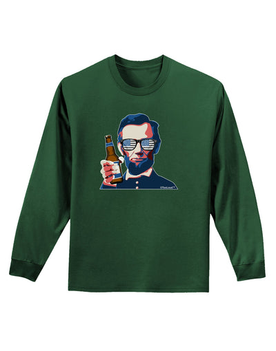 Abraham Drinkoln Adult Long Sleeve Dark T-Shirt-TooLoud-Dark-Green-Small-Davson Sales