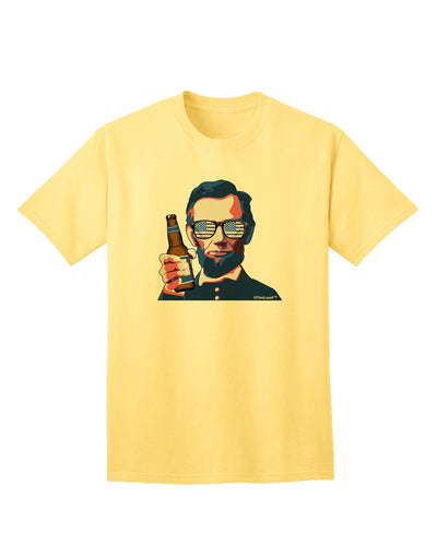 Abraham Drinkoln: Premium Adult T-Shirt for the Modern Connoisseur-Mens T-shirts-TooLoud-Yellow-Small-Davson Sales